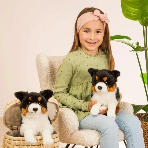 Tri-color Border Collie Eco Friendly Teddy Hermann 30cm