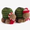 Turtle Ornaments With Scarf or Hat Handmade Knit in Peru