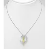 Two Tone Cat in the Moon Jewelry SET in solid 925 Silver for the Cat Lovers!