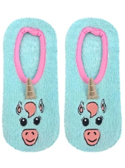 Unicorn Fuzzy Slipper Socks So Cute!