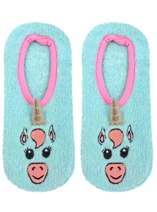 Unicorn Fuzzy Slipper Socks So Cute!