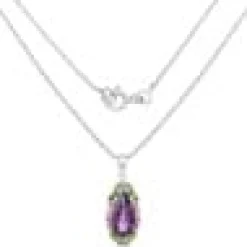 Unique Multi-Gemstone Pendant in Sterling Silver