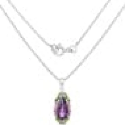 Unique Multi-Gemstone Pendant in Sterling Silver
