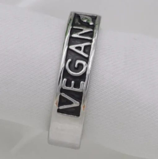 Vegan Stainless Steel Necklace & Ring in Silver, Gold and Rose Gold Tone, Great Gift! Great MESSAGE!