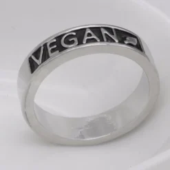 Vegan Stainless Steel Necklace & Ring in Silver, Gold and Rose Gold Tone, Great Gift! Great MESSAGE!