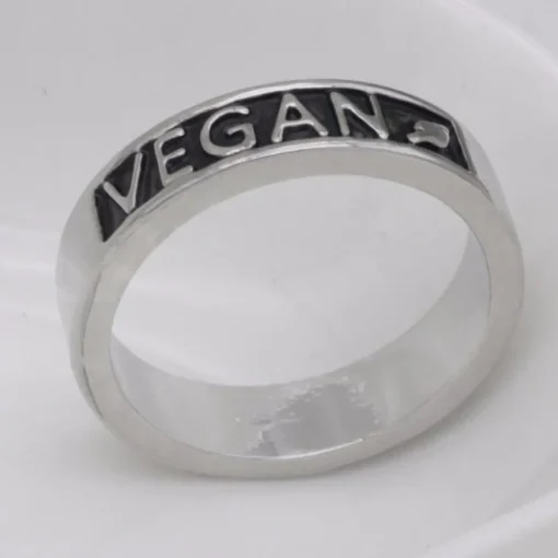 Vegan Stainless Steel Necklace & Ring in Silver, Gold and Rose Gold Tone, Great Gift! Great MESSAGE!