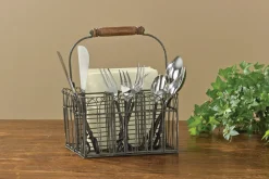Vintage Wire Flatware Napkin Caddy by Park Designs