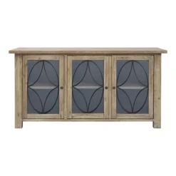 Waterford 3-Door Acacia Wood Storage Credenza
