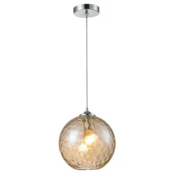 Watersphere 1-Lght Pndnt W/Hmmrd Amber Glss