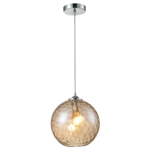 Watersphere 1-Lght Pndnt W/Hmmrd Amber Glss