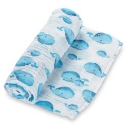 Whale, Whale, Whale Baby Swaddle Blanket