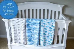 Whale, Whale, Whale Baby Swaddle Blanket