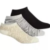 Women's No Show Socks Jenni 3pr Animal Print Super Soft Neutral Colors