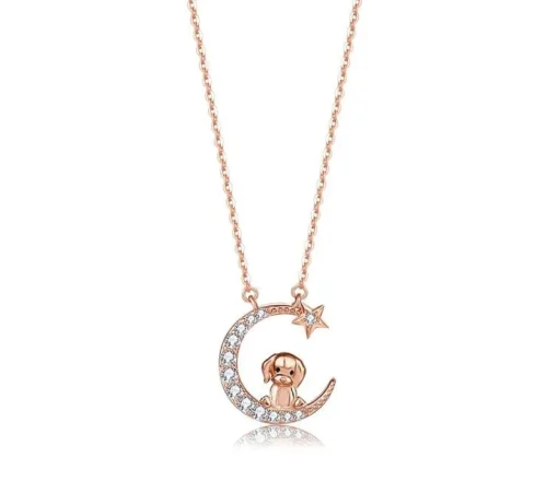 Zodiac Baby Animal Necklaces-Chinese Zodiac Cute Rose Gold Plated Sterling Silver
